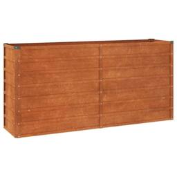 Berkfield Home Garden Raised Bed Rusty 160x40x77 cm Corten Steel in Brown - Size: 160 x 40 x 77 cm - thumbnail 3