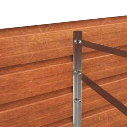Berkfield Home Garden Raised Bed Rusty 160x40x77 cm Corten Steel in Brown - Size: 160 x 40 x 77 cm - thumbnail 7