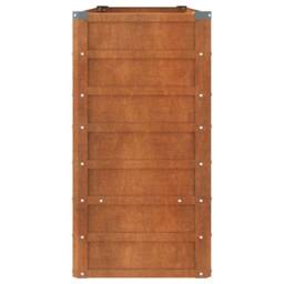 Berkfield Home Garden Raised Bed Rusty 160x40x77 cm Corten Steel in Brown - Size: 160 x 40 x 77 cm - thumbnail 5
