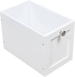 SPOT ON DEALZ White Bathroom Tallboy Storage Cabinet 3 Shelves 2 Door Slim Cupboard - thumbnail 6