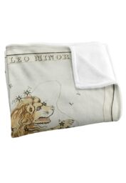 Graffitee Studios Vintage Leo Zodiac Silky Touch Super Soft Throw Blanket 152 X 127 cm in White - thumbnail 3