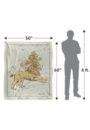 Graffitee Studios Vintage Leo Zodiac Silky Touch Super Soft Throw Blanket 152 X 127 cm in White - thumbnail 5