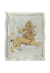 Graffitee Studios Vintage Leo Zodiac Silky Touch Super Soft Throw Blanket 152 X 127 cm in White - thumbnail 1