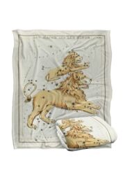 Graffitee Studios Vintage Leo Zodiac Silky Touch Super Soft Throw Blanket 152 X 127 cm in White - thumbnail 2