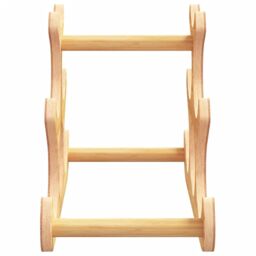 Berkfield Home Wine Rack for 6 Bottles 35x18x25.5 cm Bamboo in Brown - thumbnail 4
