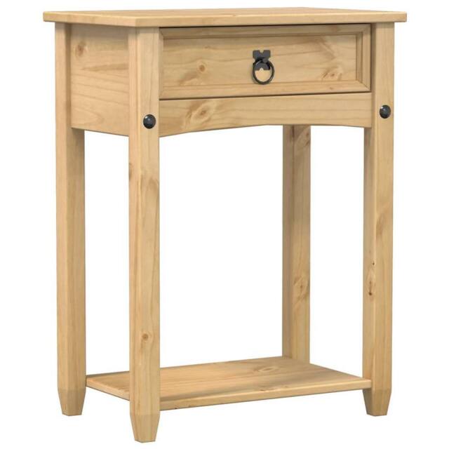 Berkfield Home Console Table Corona 55x35x73 cm Solid Wood Pine in Light Tan - Size: 55 x 35 x 73 cm - image 1