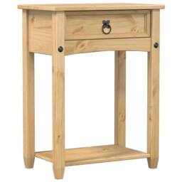 Berkfield Home Console Table Corona 55x35x73 cm Solid Wood Pine in Light Tan - Size: 55 x 35 x 73 cm