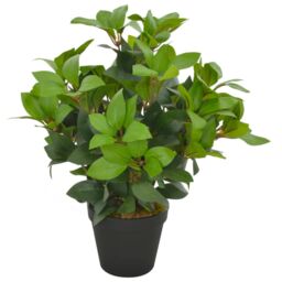 Berkfield Home Artificial Plant Laurel Tree with Pot Green 40 cm - thumbnail 1