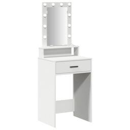 Berkfield Home Dressing Table with LED Lights¬†White 50x41x140 cm in White - Size: 50 x 41 x 140 cm - thumbnail 2