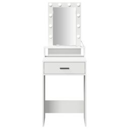 Berkfield Home Dressing Table with LED Lights¬†White 50x41x140 cm in White - Size: 50 x 41 x 140 cm - thumbnail 5