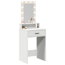 Berkfield Home Dressing Table with LED Lights¬†White 50x41x140 cm in White - Size: 50 x 41 x 140 cm - thumbnail 3