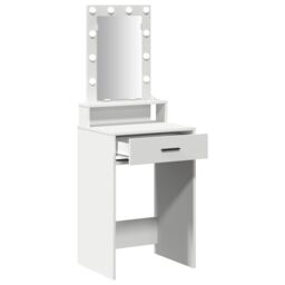Berkfield Home Dressing Table with LED Lights¬†White 50x41x140 cm in White - Size: 50 x 41 x 140 cm - thumbnail 4
