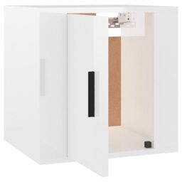 Berkfield Home Wall Mounted TV Cabinets 2 pcs High Gloss White 40x34.5x40 cm - thumbnail 8
