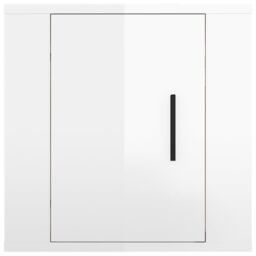 Berkfield Home Wall Mounted TV Cabinets 2 pcs High Gloss White 40x34.5x40 cm - thumbnail 6