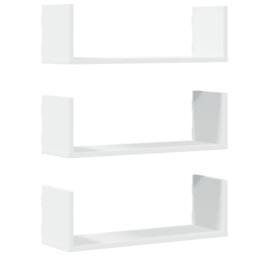 Berkfield Home Wall Shelves 3 pcs White 58x18x18 cm Engineered Wood - Size: 58 x 18 x 18 cm - thumbnail 2