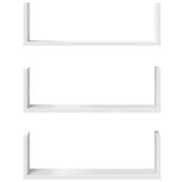 Berkfield Home Wall Shelves 3 pcs White 58x18x18 cm Engineered Wood - Size: 58 x 18 x 18 cm - thumbnail 4