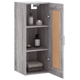 Berkfield Home Wall Mounted Cabinet Grey Sonoma 34.5x34x90 cm Engineered Wood - thumbnail 5