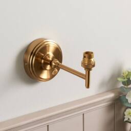 Netlighting Step Fold Wall Light Fabric Ivy Shade 16cm B22 in White - thumbnail 3