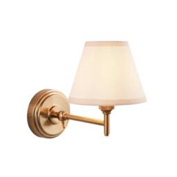 Netlighting Step Fold Wall Light Fabric Ivy Shade 16cm B22 in White - thumbnail 1