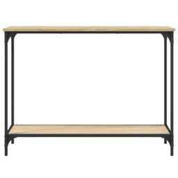 Berkfield Home Console Table Sonoma Oak 101x30.5x75 cm Engineered Wood in Brown - thumbnail 4