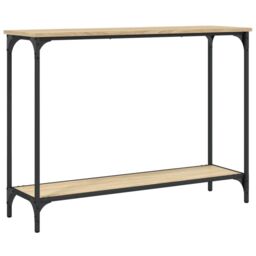 Berkfield Home Console Table Sonoma Oak 101x30.5x75 cm Engineered Wood in Brown - thumbnail 2