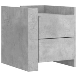Berkfield Home Bedside Cabinet Concrete Grey 45x50x50 cm Engineered Wood - Size: 45 x 50 x 50 cm - thumbnail 2