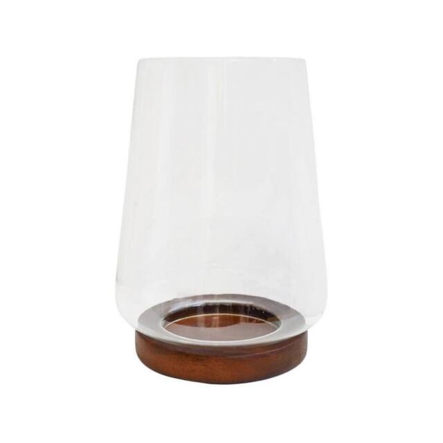 Lemon Pavilion Furniture and Decor Harvey Tapered Dome Lantern - Walnut - L20 x W20 x H25.5 cm - Brown - image 1