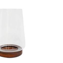Lemon Pavilion Furniture and Decor Harvey Tapered Dome Lantern - Walnut - L20 x W20 x H25.5 cm - Brown - thumbnail 2