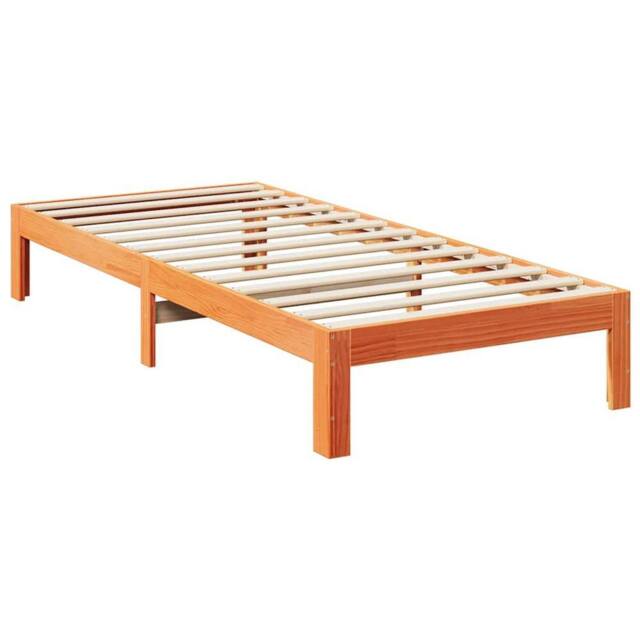 Berkfield Home Decorative Family Bed Frame No Mattress Wax Brown 240x200 cm Soli - image 1