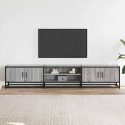 Berkfield Home TV Cabinet Grey Sonoma 210x35x41 cm Engineered Wood - Size: 210 x 35 x 41 cm