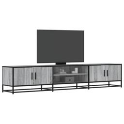 Berkfield Home TV Cabinet Grey Sonoma 210x35x41 cm Engineered Wood - Size: 210 x 35 x 41 cm - thumbnail 2