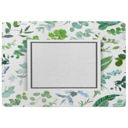 Benjamin Tate Design Green Leaves Designer Rug in Natural - Size: Large - thumbnail 1