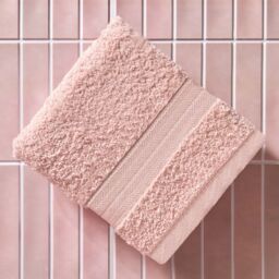 OHS 10 Pack of 100% Cotton Face Cloth Bathroom Towel in Light Pink - thumbnail 2