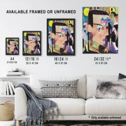 "Artery8 Abstract Self Portrait Ernst Ludwig Kirchner Wall Art Poster Print - Size: W12"" x H16""" - thumbnail 3