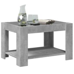 Berkfield Home Coffee Table with LED Concrete Grey 73x53x45 cm Engineered Wood - Size: 73 x 53 x 45 cm - thumbnail 5