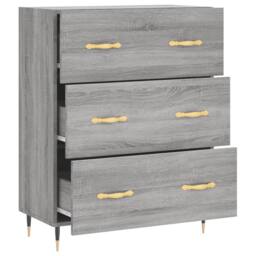 Berkfield Home Sideboard Grey Sonoma 69.5x34x90 cm Engineered Wood - thumbnail 6
