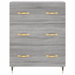 Berkfield Home Sideboard Grey Sonoma 69.5x34x90 cm Engineered Wood - thumbnail 5