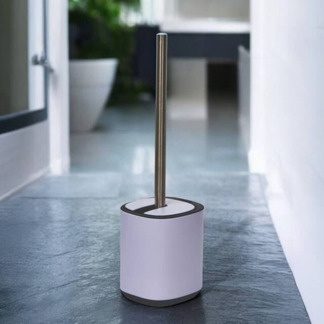 Showerdrape Echo Blue Steel Toilet Brush & Holder in Lilac - image 1
