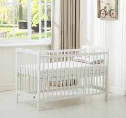MCC Direct CozyCubs Wooden Baby Cot Crib with Mattress Brooklyn in White - Size: 1 Pack - thumbnail 1