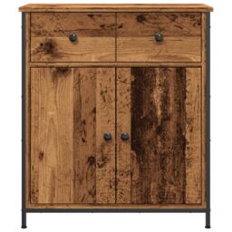 Berkfield Home Sideboard Old Wood 70x41x56 cm Engineered Wood in Brown - Size: 70 x 41 x 56 cm - thumbnail 4