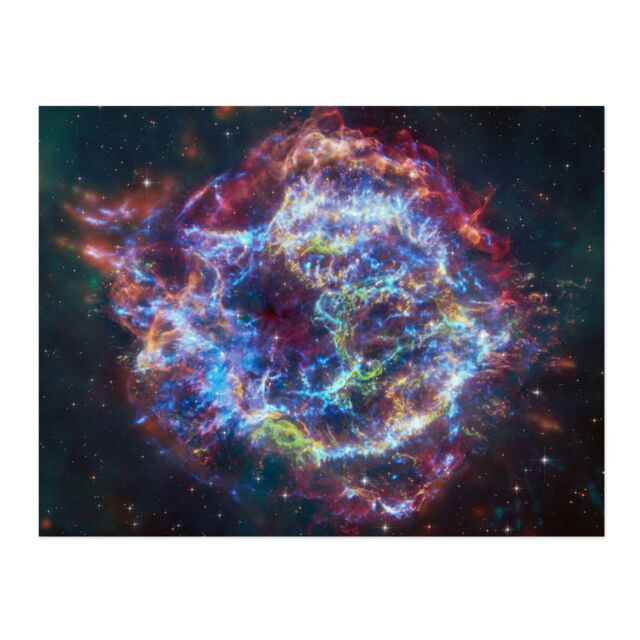 "Artery8 NASA James Webb Telescope Cassiopeia A (Cas A) Composite Art Print - Size: W18"" x H24""" - image 1