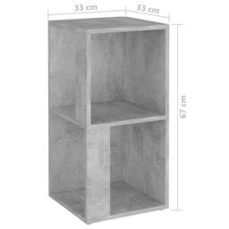 Berkfield Home Corner Cabinet Concrete Grey 33x33x67 cm Engineered Wood - Size: 33 x 33 x 67 cm - thumbnail 7