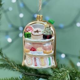 The Alphabet Gift Shop Festive Afternoon Tea Shaped Bauble