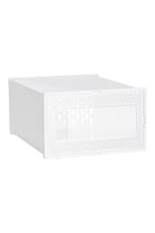 H&O Direct 12 Pack Waterproof Plastic Shoe Storage Boxes in White - thumbnail 5
