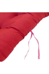 Garden Sanctuary 160x50cm Sun Lounger Cushion with Anti-Slip Cover in Red - Size: 160x50 cm - thumbnail 6