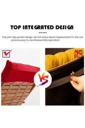 Garden Sanctuary 160x50cm Sun Lounger Cushion with Anti-Slip Cover in Red - Size: 160x50 cm - thumbnail 9