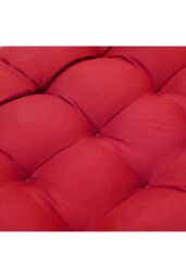Garden Sanctuary 160x50cm Sun Lounger Cushion with Anti-Slip Cover in Red - Size: 160x50 cm - thumbnail 5