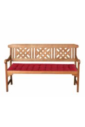 Garden Sanctuary 160x50cm Sun Lounger Cushion with Anti-Slip Cover in Red - Size: 160x50 cm - thumbnail 2
