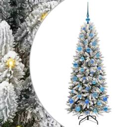 Berkfield Home Green Artificial Christmas Tree with 150 LEDs White 63 x 63 x 150 cm - thumbnail 3
