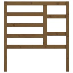 Berkfield Home Bed Headboard Honey Brown 81x4x104 cm Solid Wood Pine - Size: 81 x 4 x 104 cm - thumbnail 4